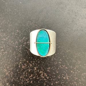 Captured Oval Opal Ring