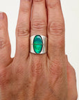 Captured Oval Opal Ring