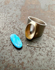 Captured Oval Opal Ring