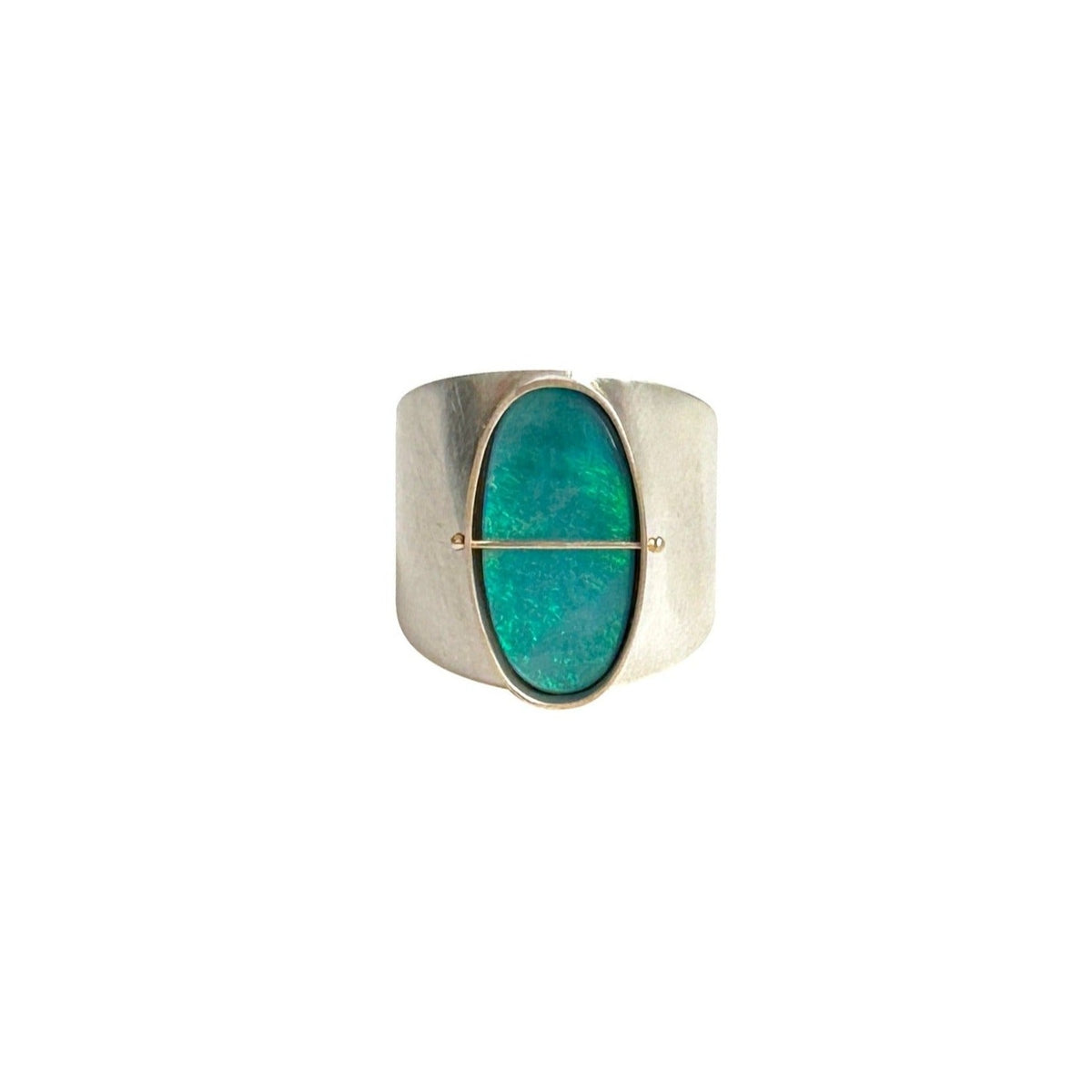 Captured Oval Opal Ring
