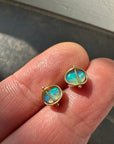 Lightning Ridge Opal Studs Captured® in 18k gold