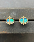 Lightning Ridge Opal Studs Captured® in 18k gold