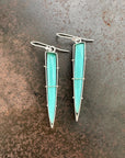 Captured Indonesian Opalized Wood Earrings