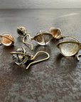Captured Rutilated Quartz Orb Drop Earrings