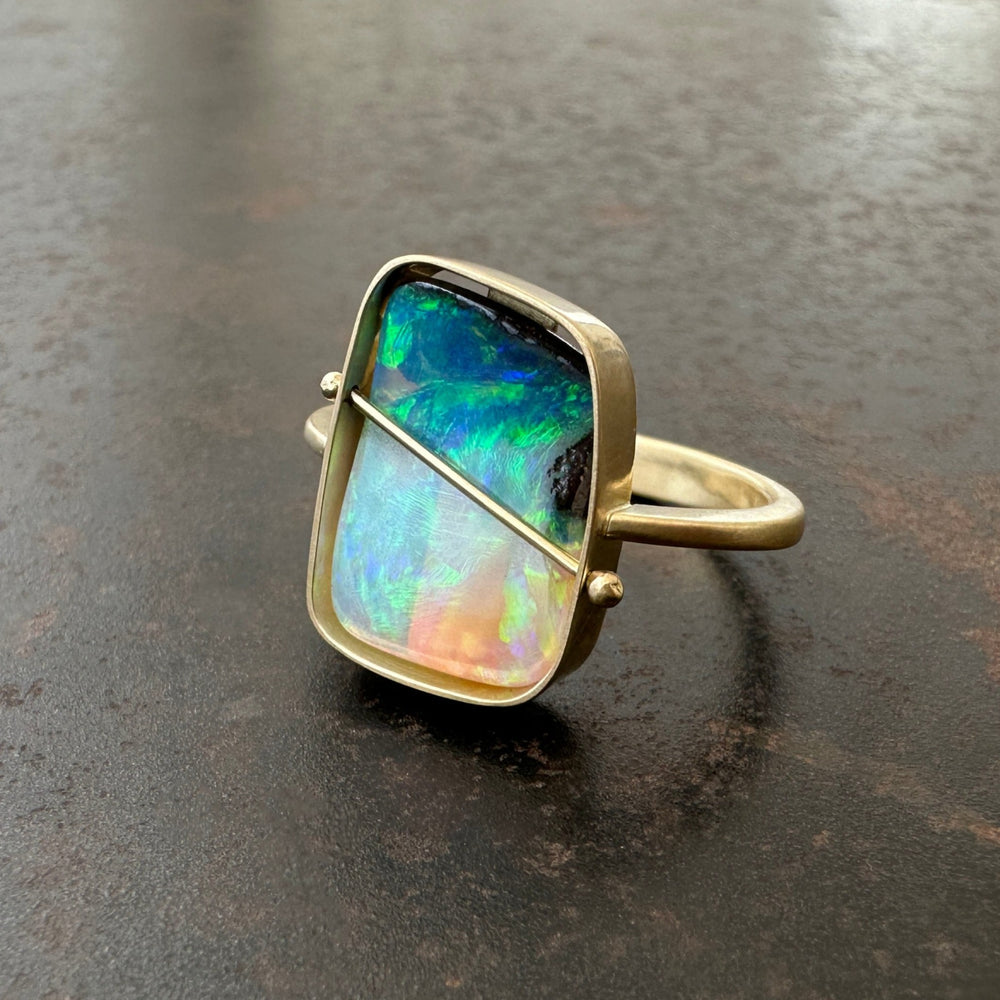 Captured Opal Statement Ring