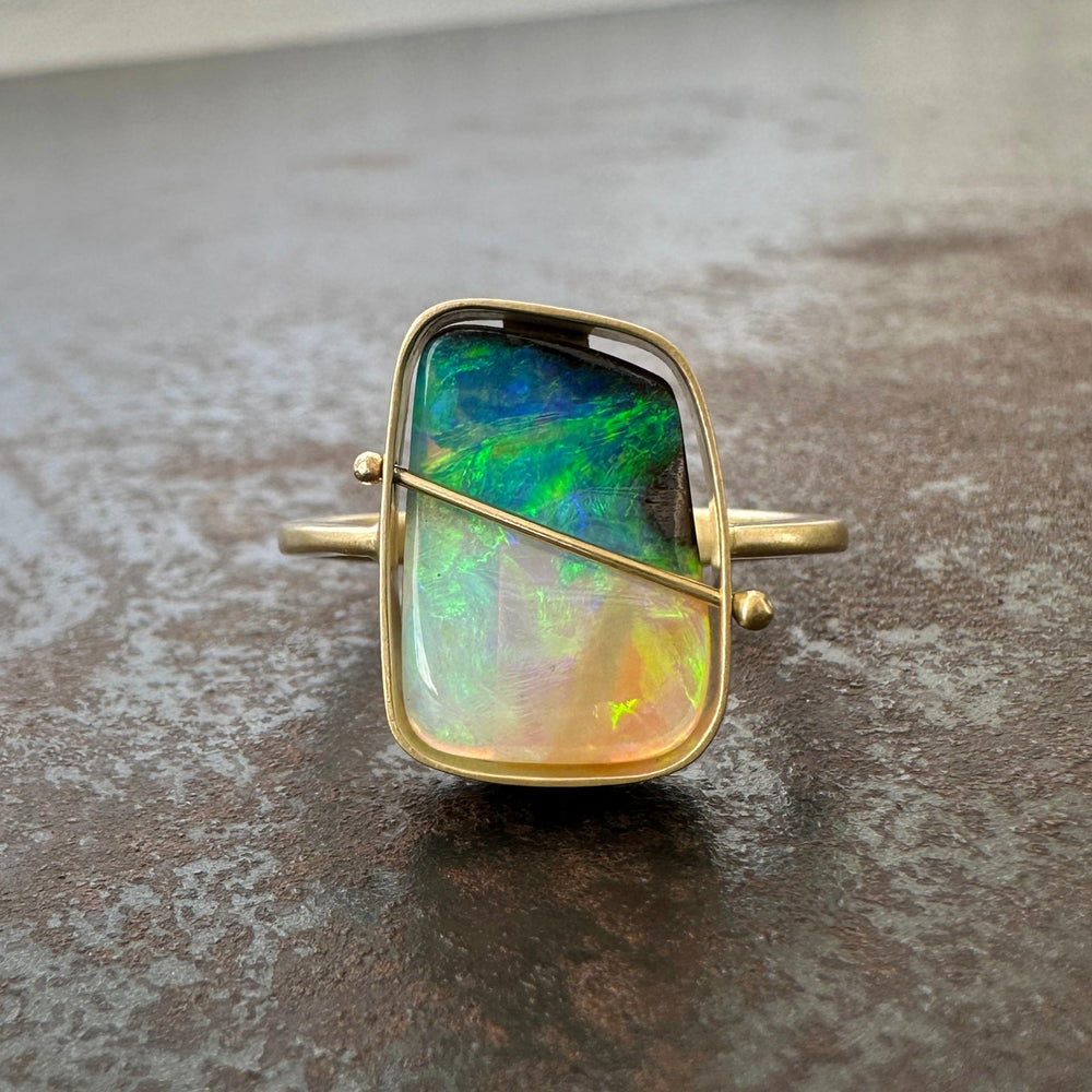 Captured Opal Statement Ring