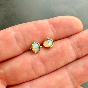 Captured Sunrise - Lightning Ridge Oval Studs