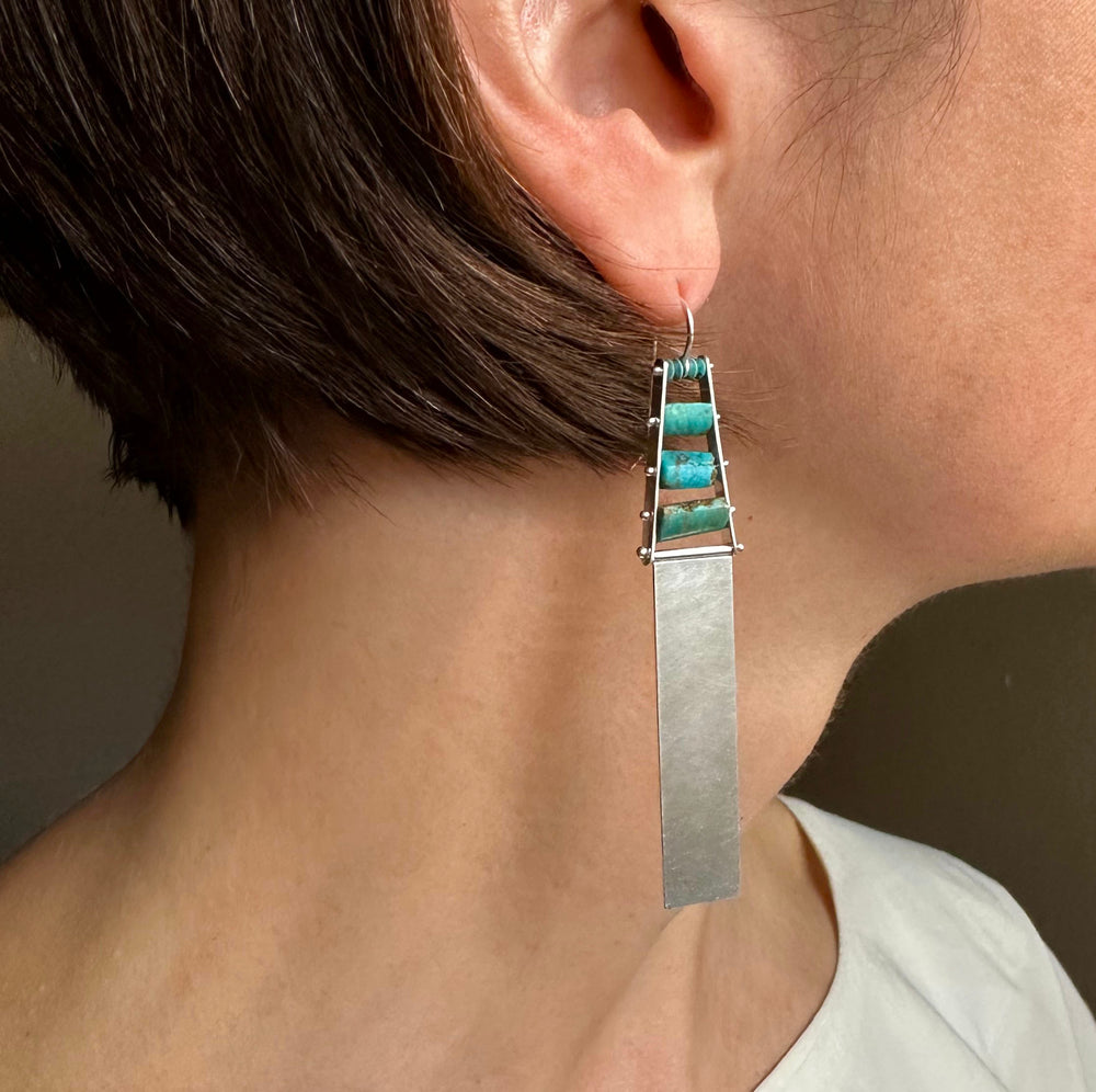Persian Turquoise Tower Earrings