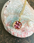 Captured Pink Tourmaline Necklace