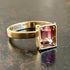 pink tourmaline ring in 18k gold