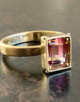 pink tourmaline ring in 18k gold