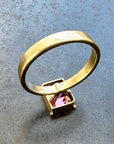 pink tourmaline ring in 18k gold