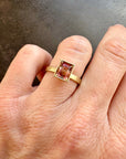 pink tourmaline ring in 18k gold