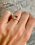 pink tourmaline ring in 18k gold