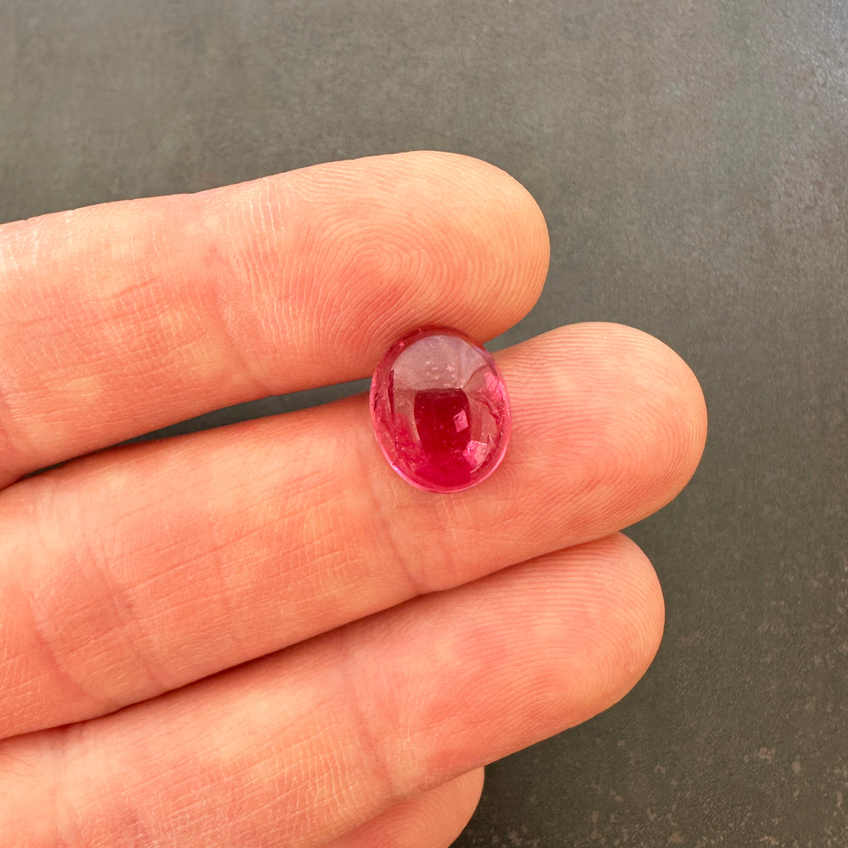 pink tourmaline cabochon
