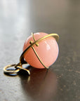 pink, pink pendant, pink opal, 18k gold, orb, fine jewelry