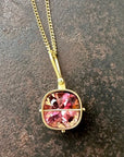 Captured Pink Tourmaline Necklace