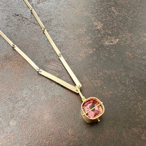 Captured Pink Tourmaline Necklace