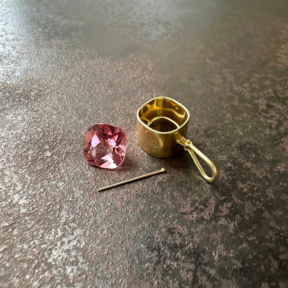 Captured Pink Tourmaline Necklace