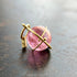 pink tourmaline orb pendant in 18k gold