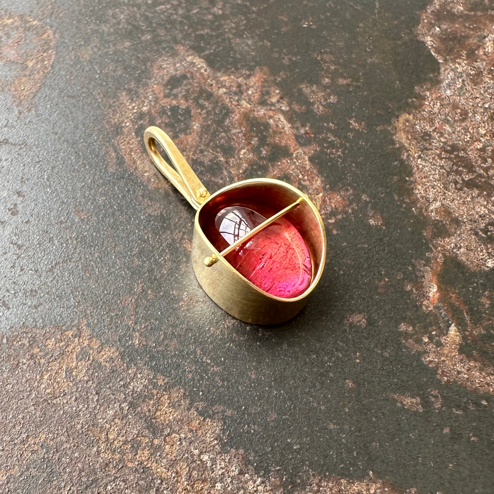 Captured Pink Tourmaline Pendant