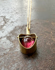 Captured Pink Tourmaline Pendant