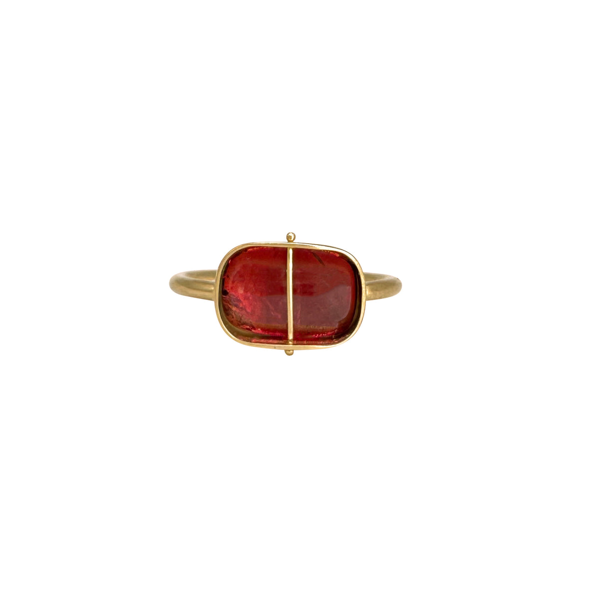 Captured Pink Tourmaline Ring