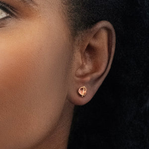 Captured Pink Tourmaline Studs
