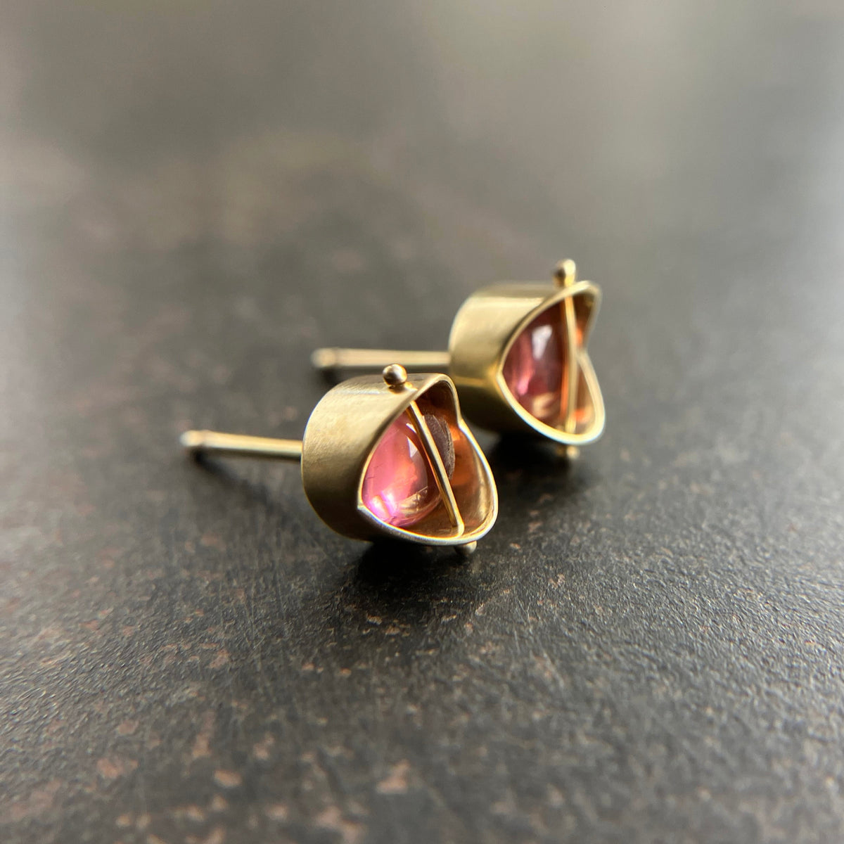 Captured® Pink Tourmaline Studs