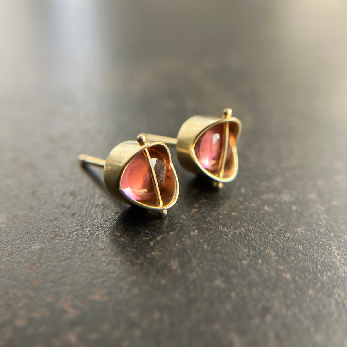 Captured® Pink Tourmaline Studs