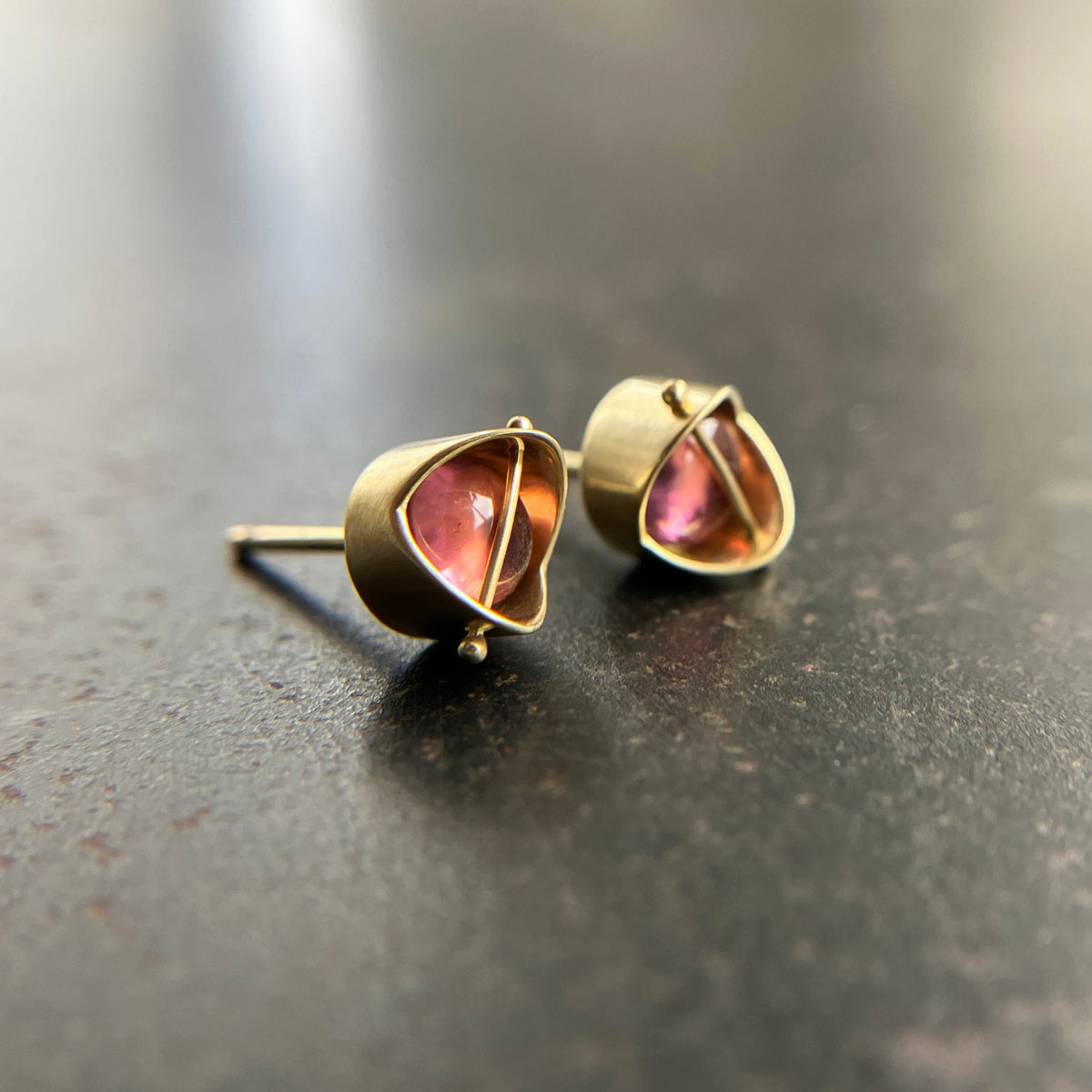 Captured® Pink Tourmaline Studs
