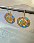 plique-a-jour, earrings, 18k gold earrings, mallorca, fine jewelry, enamel jewelry