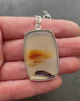 Montana Agate Landscape Pendant with 3-Way Figaro Chain