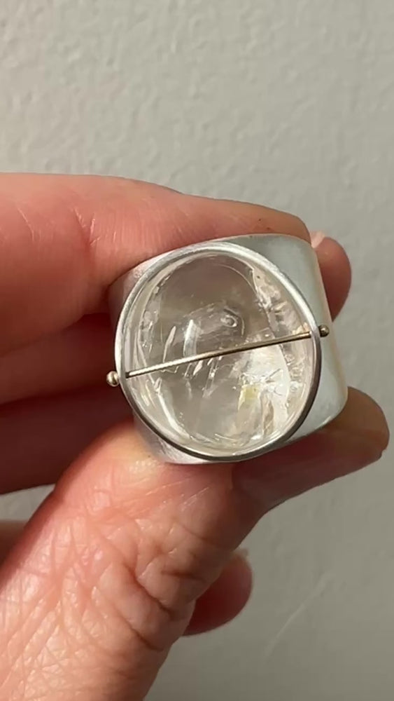 
                
                    Load and play video in Gallery viewer, Enhydro Quartz Parabola Ring #1
                
            
