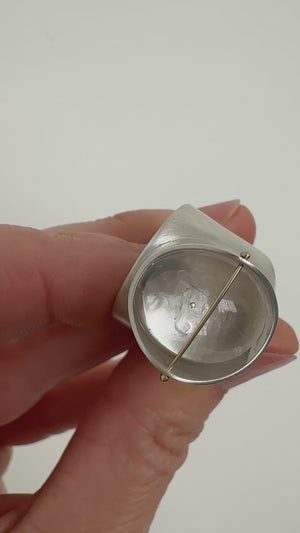 
                
                    Load and play video in Gallery viewer, Enhydro Quartz Parabola Ring #2
                
            