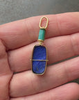 Captured Persian Turquoise & Lapis Pendant
