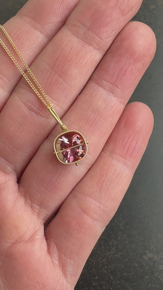 
                
                    Load and play video in Gallery viewer, Captured Pink Tourmaline Necklace
                
            