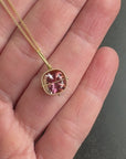Captured Pink Tourmaline Necklace