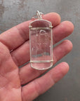 enhydro quartz pendant in silver and 18k gold