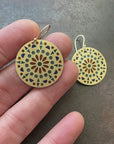 plique-a-jour, earrings, 18k gold earrings, mallorca, fine jewelry, enamel jewelry