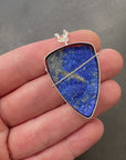Captured Rough Lapis Shield Necklace
