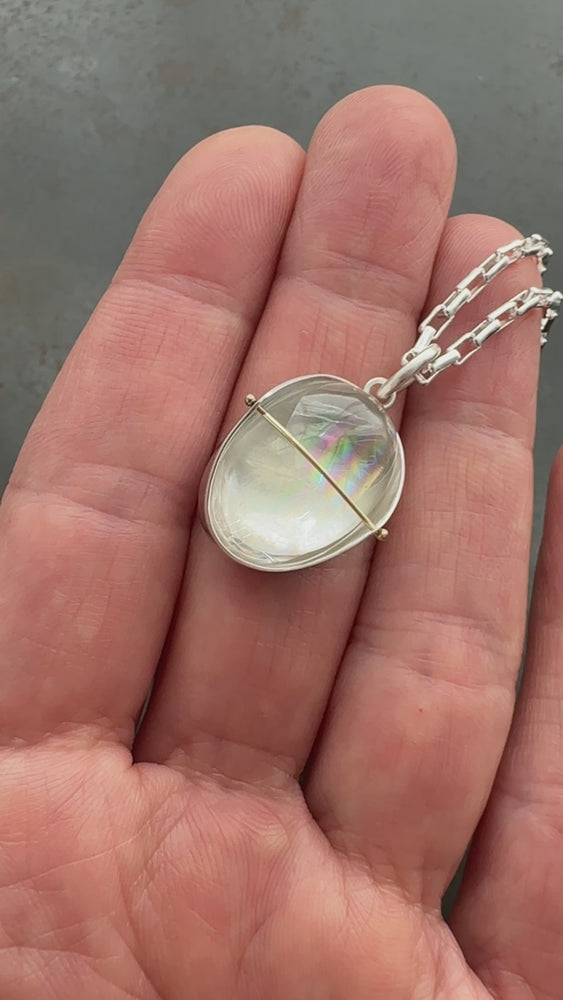 
                
                    Load and play video in Gallery viewer, Captured Rainbow Quartz Necklace
                
            