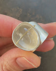 Captured Enhydro Quartz Parabola Ring