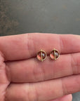 Captured Tanzanian Garnet Studs