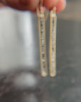 Black Diamond Beaded Stick Earrings