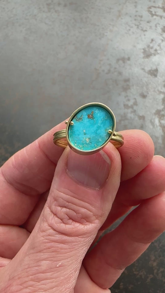 
                
                    Load and play video in Gallery viewer, Turquoise Spin Ring
                
            