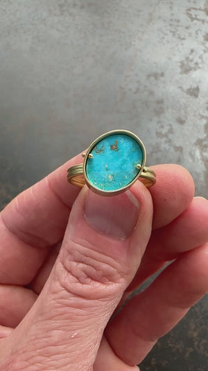 
                
                    Load and play video in Gallery viewer, Turquoise Spin Ring
                
            