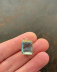 Captured® Blue Topaz Cube Pendant