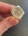 Captured Enhydro Quartz Parabola Ring