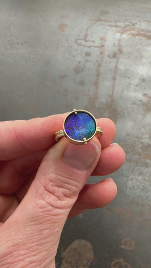 
                
                    Load and play video in Gallery viewer, Boulder Opal Spin Ring
                
            
